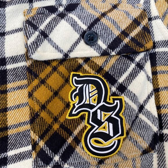 Doggy Supply By Snoop Dogg Mens Plaid Flannel Shirt Medium Long Sleeve - Picture 5 of 7